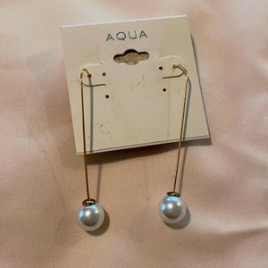 Aqua Pearl drop earrings